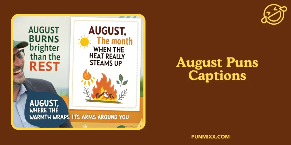 August Puns Captions