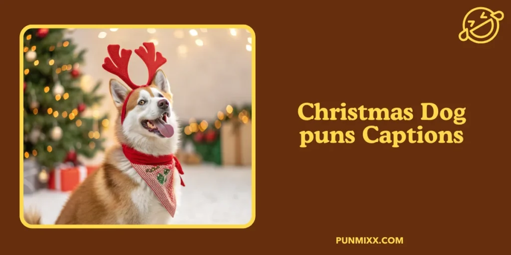 Christmas Dog puns Captions