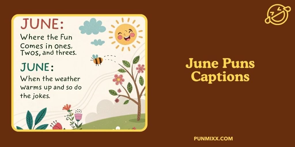 June Puns Captions