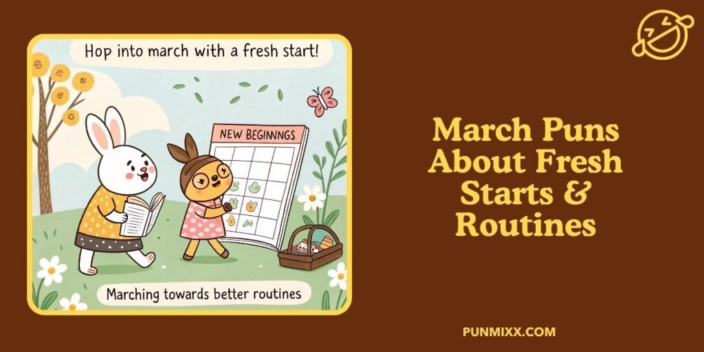 March Puns About Fresh Starts & Routines