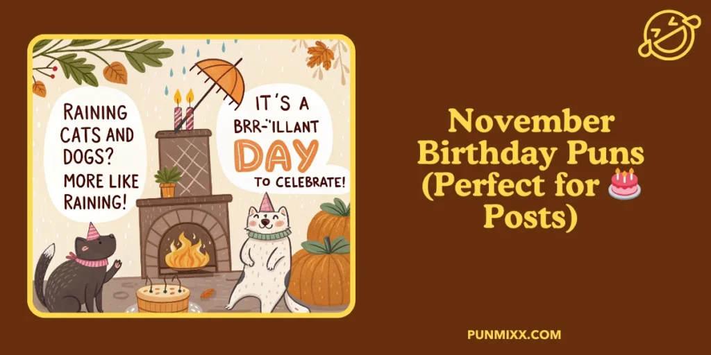 November Birthday Puns (Perfect for 🎂 Posts)