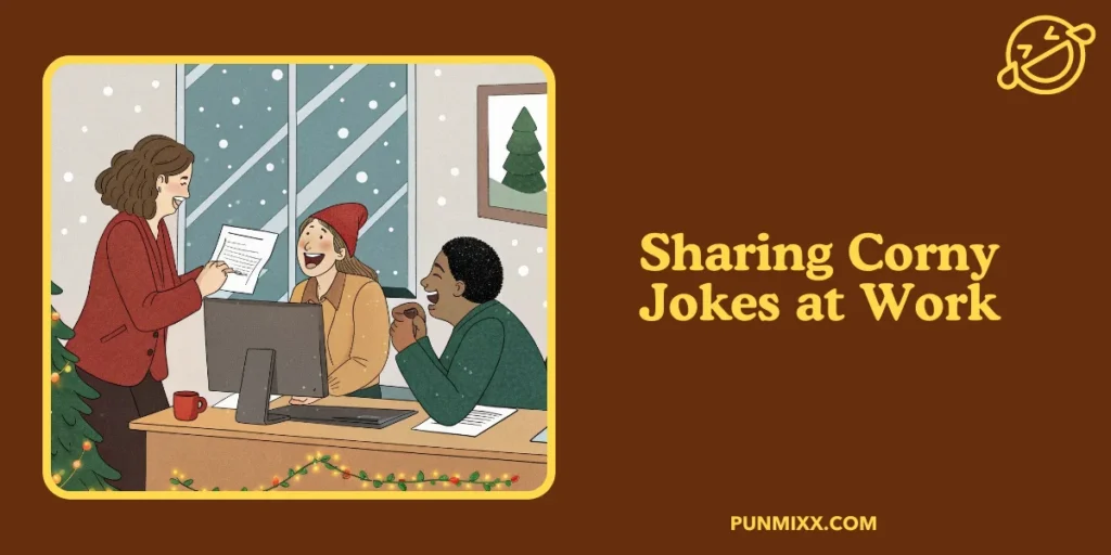 Sharing Corny Jokes at Work