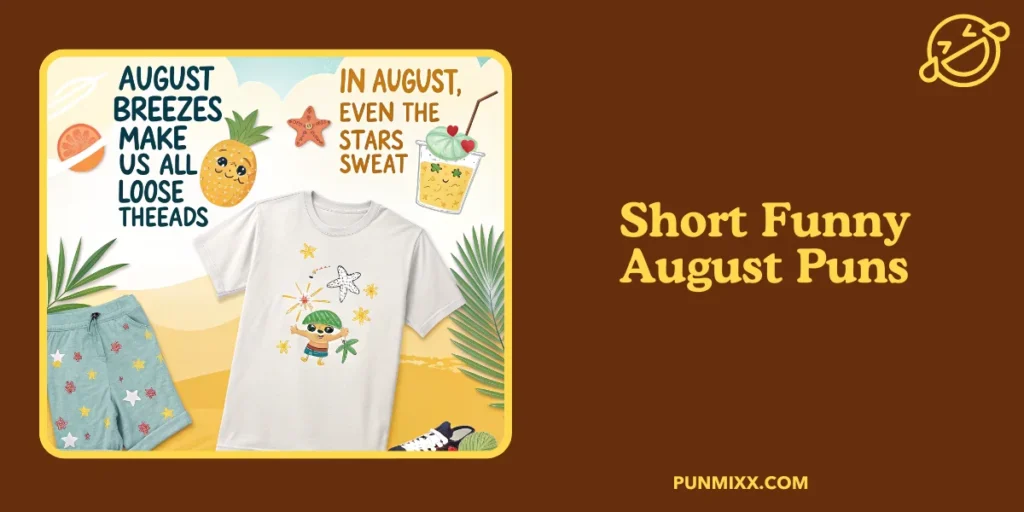 Short Funny August Puns