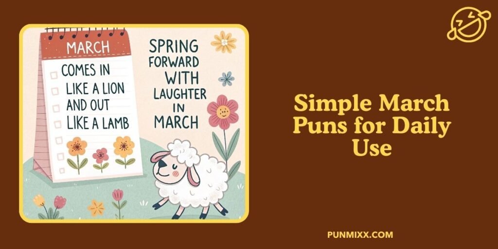 Simple March Puns for Daily Use (1)