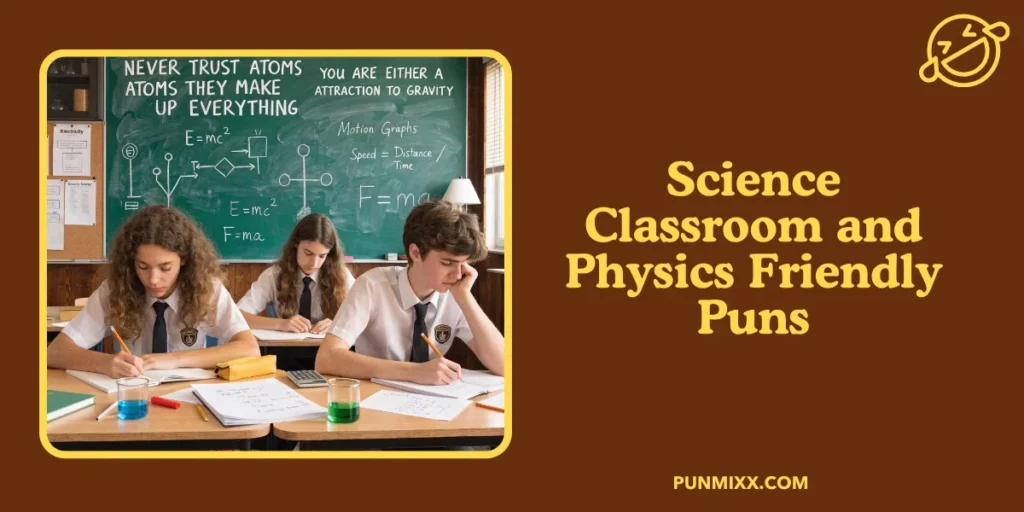 Science Classroom and Physics Friendly Puns