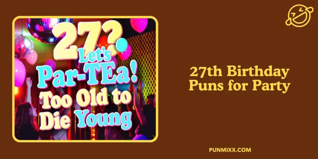 27th Birthday Puns for Party