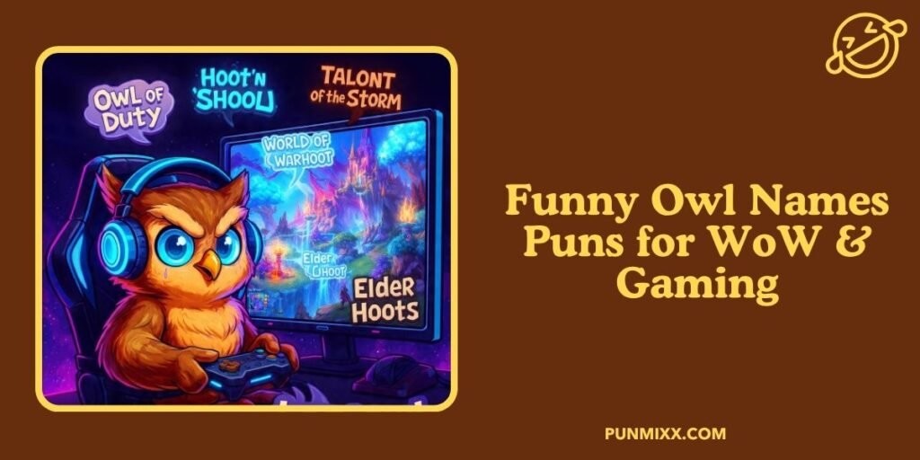 Funny Owl Names Puns for WoW & Gaming
