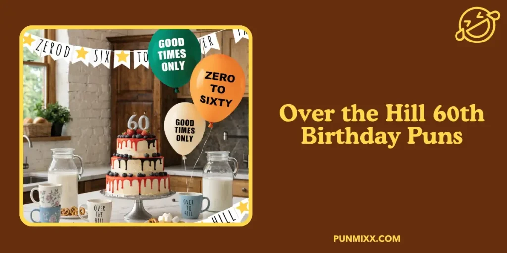 Over the Hill 60th Birthday Puns