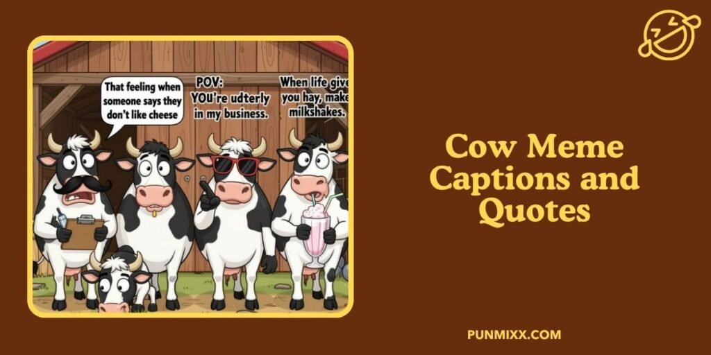 Cow Meme Captions and Quotes