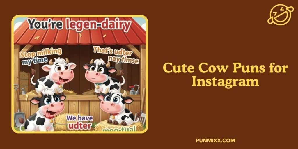Cute Cow Puns for Instagram