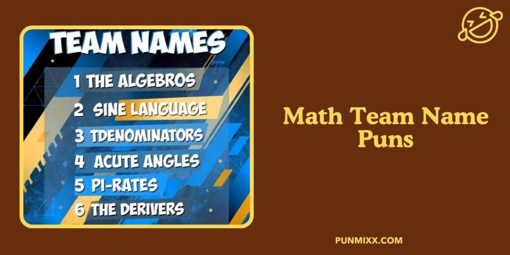 Math Team Name Puns